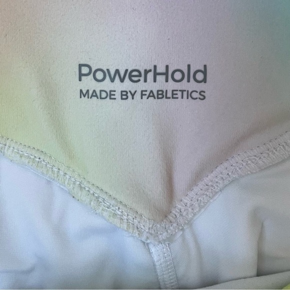 Fabletics Boost PowerHold High-Waisted 7/8 Legging, Blur/Lemon Crème - Picture 10 of 14